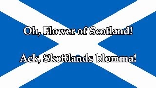 Svensk text  Flower of Scotland  Skottlands Nationalsång [upl. by Yrrol]