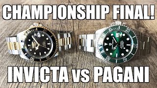 Budget Sub Homage Championship FINALS Invicta Pro Diver vs Pagani Design PD1639  Perth WAtch 313 [upl. by Alliber]