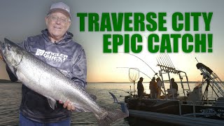 Unforgettable Fishing in Grand Traverse Bay A Coho amp King Salmon Spectacle [upl. by Anaibib]