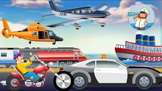 Modes of Transport for kids  Transport Vehicles  Nursery Rhymes For Children  Kids Learning [upl. by Yousuf3]