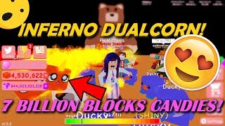 I GOT RAREST INFERNO DUALCORN THE LAST SLOTS REWARD IN BUBBLE GUM SIMULATOR [upl. by Pihc238]