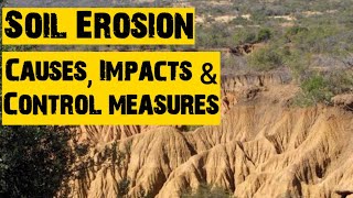 Soil Erosion Causes of Soil Erosion impacts and Control of soil erosion [upl. by Mcconnell]