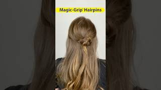 Half Up Down Hairstyle Idea with MagicGrip Hairpins [upl. by Daisy]