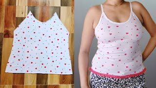 Easy Camisole Top Cutting and Stitching  Daily Wear [upl. by Binky]