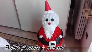 Tutorial Babbo Natale lavoretto con bicchieri di plastica  Santa Claus with glasses [upl. by Lord]