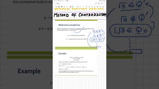 LEC04P7 METHOD OF CONTRADICTION EXAMPLE DISCRETE STRUCTURE UET PESHAWAR [upl. by Howlond]