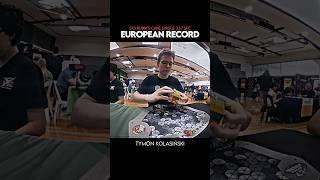 Tymon Kolasiński 3x3 single 367 sec European record 🏆 rubikscube rubiksspeedcube edit shorts [upl. by Inasah]