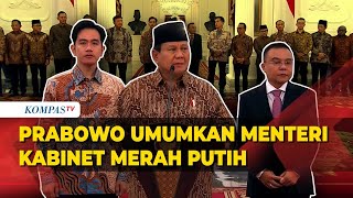 BREAKING NEWS Detikdetik Prabowo Umumkan Menteri Kabinet Merah Putih Bersama Gibran [upl. by Lyall]