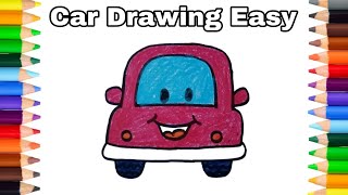 Car drawing easy  How to draw a car  Drawing for kids  Cutedrawings01 [upl. by Eednahs855]