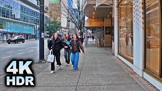 4K HDR Downtown Vancouver The Burrard Hotel  Virtual Walk British Columbia Canada [upl. by Adohr]