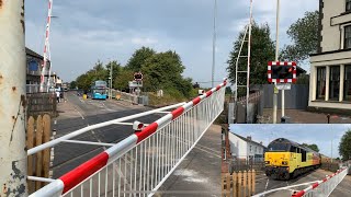 New Barriers at Coalville Level Crossing Leicestershire 10072020 [upl. by Nageet741]