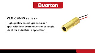 Quarton  Industrial green dot laser module demonstration  VLM52053 series [upl. by Larrie]