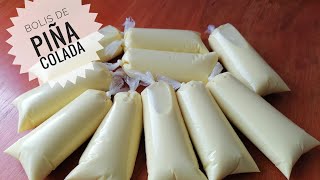 Receta de bolis gourmet de piña colada para negocio [upl. by Drofwarc]