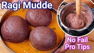 Ragi Mudde  Healthy Weight Loss  Finger Millet Balls Recipe  Ragi Balls with Pro Tips [upl. by Wendt872]