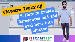 VMware Training 5 Creating Datacenter and adding esxi hosts into cluster [upl. by Atinej]