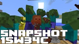 Minecraft 19 Snapshot 15w34c  BattleAxes amp Swipe Attack [upl. by Hnamik]