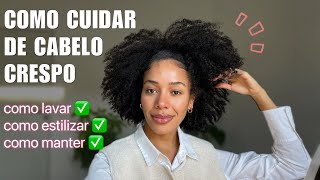 ÚNICO VÍDEO que você precisa para aprender a cuidar do seu crespo  Para iniciantes [upl. by Suzie733]