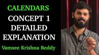 Calendars Concept 1 Detailed Explanation  Vamsee Krishna Reddy  Create U Aptitude  Shortcut Trick [upl. by Jain507]