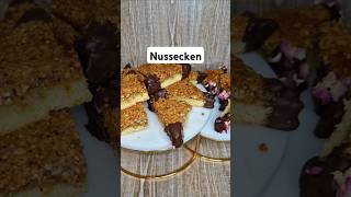 Nussecken🤍 einfachbacken backen nussecken Backzeit nusseckenrezept rezept recipe lecker [upl. by Hesky25]