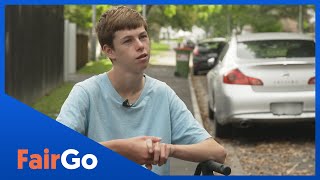 Teen fed up with drivers blocking the footpath [upl. by Yrohcaz]