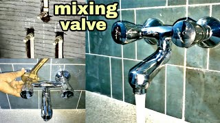 bathroom wall mixer installation plumbingwork [upl. by Ahsiret]