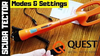 Quest Scuba Tector Hand Held Metal Detector  Modes and Settings Explained [upl. by Hendrix833]