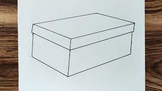 How to Draw a Box  Step by Step  Drawing  Sketch [upl. by Estell]