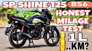 Soche Nhi the itna Kam MiLage Degi🤔🥴 Honda SP Shine 125 BS6Har Ghar me Milne wala Gadi h ye🫡🤨 [upl. by Nesahc]