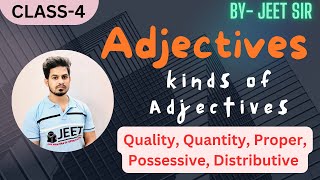 Kinds of adjectives  Adjectives in English grammar  JEET SIR rpsc [upl. by Semajwerdna]