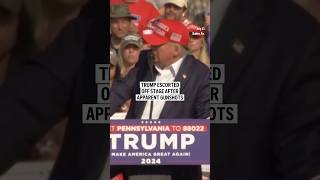 Trump escorted off stage after apparent gunshots [upl. by Gem437]