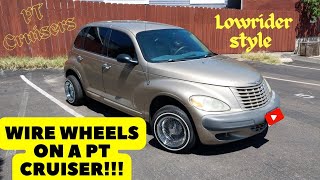 how to fit wire wheels on a pt cruiser 5x100 to 5x114 [upl. by Ericksen]