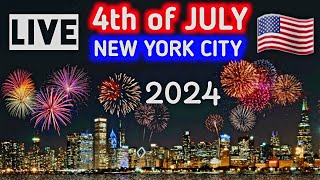 🎆 MACYS Fourth Of July FIREWORKS 2024 New York City LIVE 🇺🇸 Macys 4th of July fireworks Hudson [upl. by Ahsauqram]