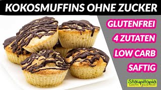 Saftige Kokosmuffins ohne Zucker mit Kokosmilch und Kokosraspeln 😍 [upl. by Sakovich]