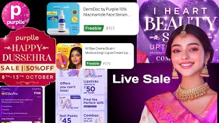 Purplle ₹199 Freebie Offer । Purplle Happy Dussehra Sale । Purplle i heart beauty Sale [upl. by Ahsiek]