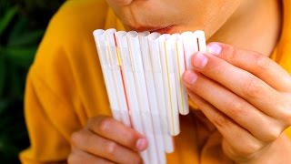 How to make your own pan flute out of straws [upl. by Ciri]