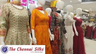 T Nagar Chennai Silks Readymade Rich Look Exclusive Party Wear Chudithar  Full Frock Collections [upl. by Ruhtua742]