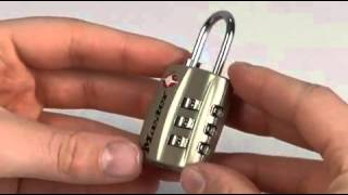 Master Lock 4680DBLK amp 4680DNKL TSAAccepted Combination Luggage Locks [upl. by Ardnat989]