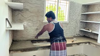 Individual Kitchen Stage Granite Install with TechniquesCountertop granite fittingSink fixing [upl. by Ralip]