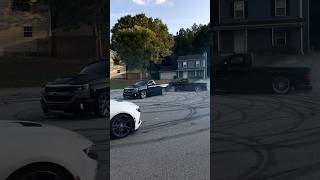 Single Cabs Terrorizing The Neighborhood 💨 donuts burnout gmc silverado truck [upl. by Krenek444]