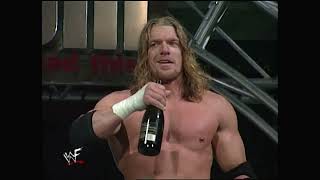 Triple H continues to celebrate the WWF Championship DGeneration X vs Rock RAW January 3 2000 [upl. by Aruasi27]