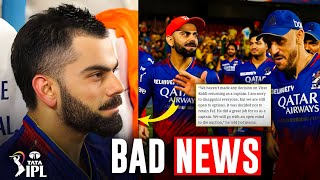 BAD NEWS FOR RCB FANS amp VIRAT KOHLIRCB NEW CAPTAINRCB AUCTION PLANSIPL AUCTIONCRICKETIPL 2025 [upl. by Hintze21]