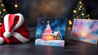 Paint A Magical Christmas Village In Minutes With Watercolor [upl. by Atipul532]