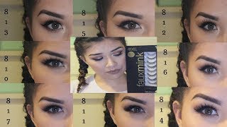 Try On  Ardell Faux Mink Lash Book  One Eye Comparison [upl. by Ehud737]