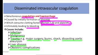 Disseminated intravascular coagulation DIC pathology MRCS question solve CRACK MRCS [upl. by Kapeed]