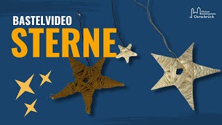 Einfache DekoSterne basteln  DIY Sterne Advent und Weihnachten [upl. by Einiffit]