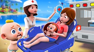 Police Help Pregnant Mother🤰 New Baby Song  Funny Baby Songs  Nursery Rhymes amp Toddler Songs [upl. by Denyse]