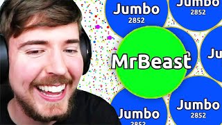 MrBeast Plays Agario with Jumbo 456000 Score in Agario [upl. by Akihc]