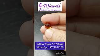 Yellow Topaz Natural with Certificate yellowtopaz yellowstone 49jewels trending trend viral [upl. by Ecnadnac679]