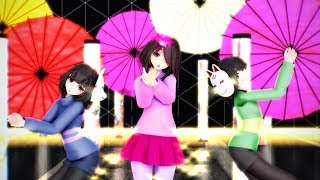 【MMD  Undertale  Glitchtale】Tougen Renka  Frisk ♥ Betty ♥ Chara [upl. by Ecinrahs704]