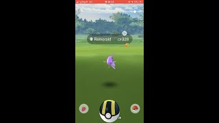 Catching Shiny Remoraid In Pokémon Go [upl. by Milburr731]